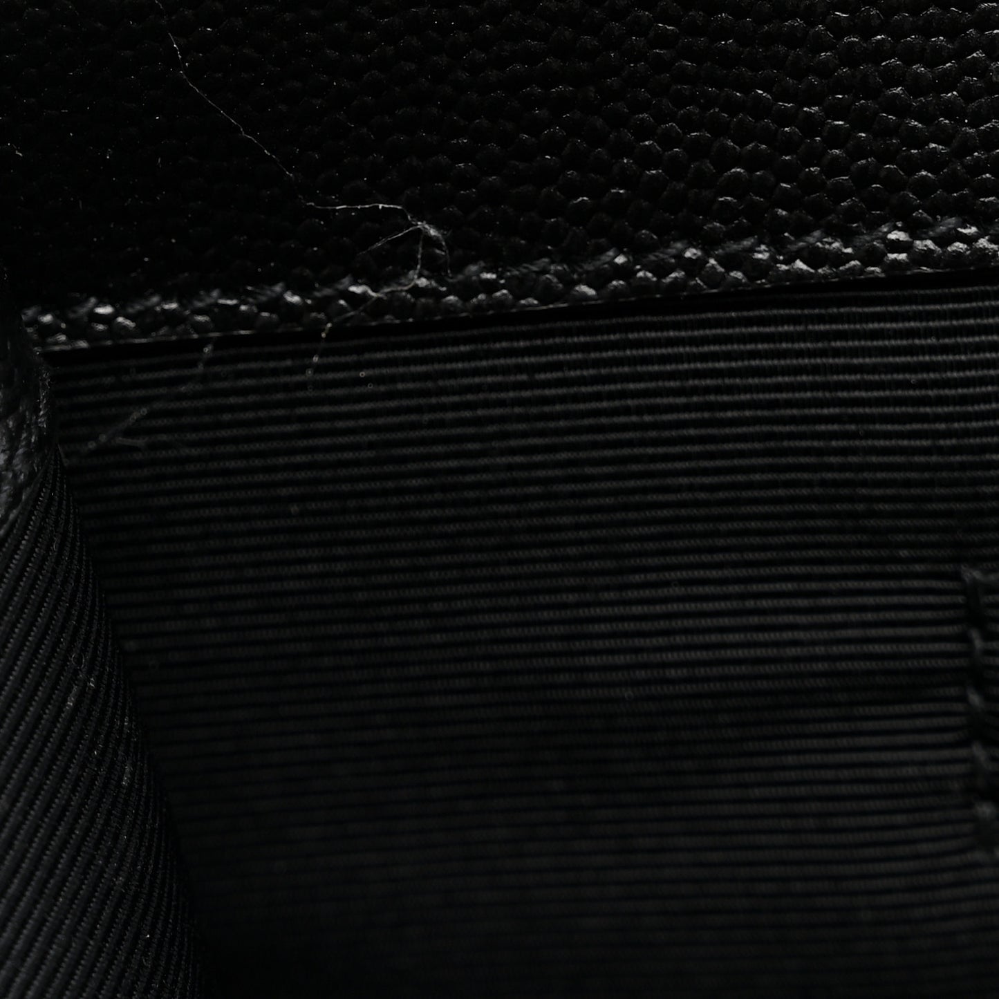 Grain De Poudre Textured Mixed Matelasse Large Triquilt Monogram Satchel Black