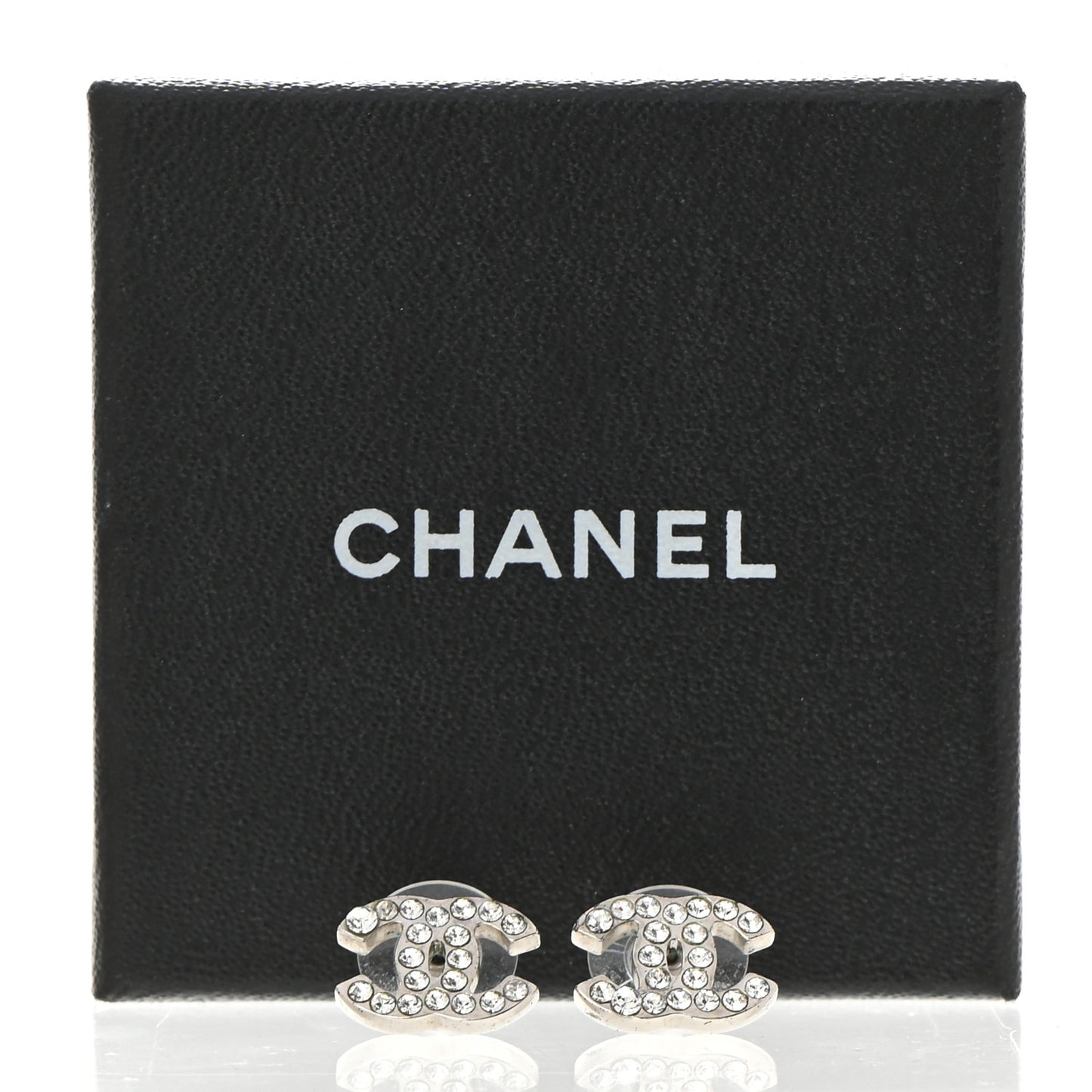 Crystal Mini CC Earrings Silver