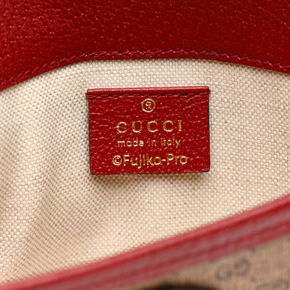 Gucci X DORAEMON Mini Vintage GG Supreme Monogram Web Slim Belt Bag Beige Cherry Red 6 of 11