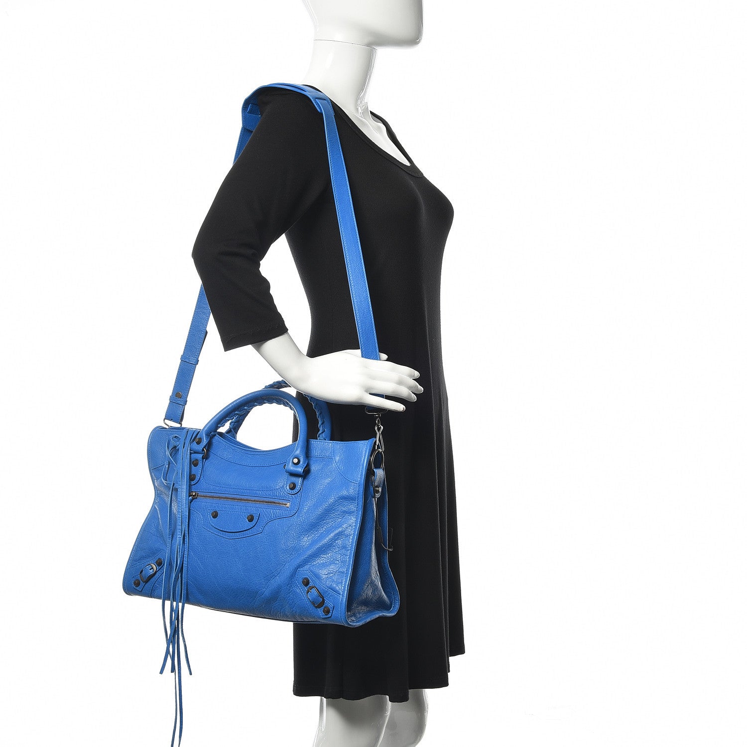 Balenciaga Agneau Classic Hardware City Bleu Lazuli 2 of 9