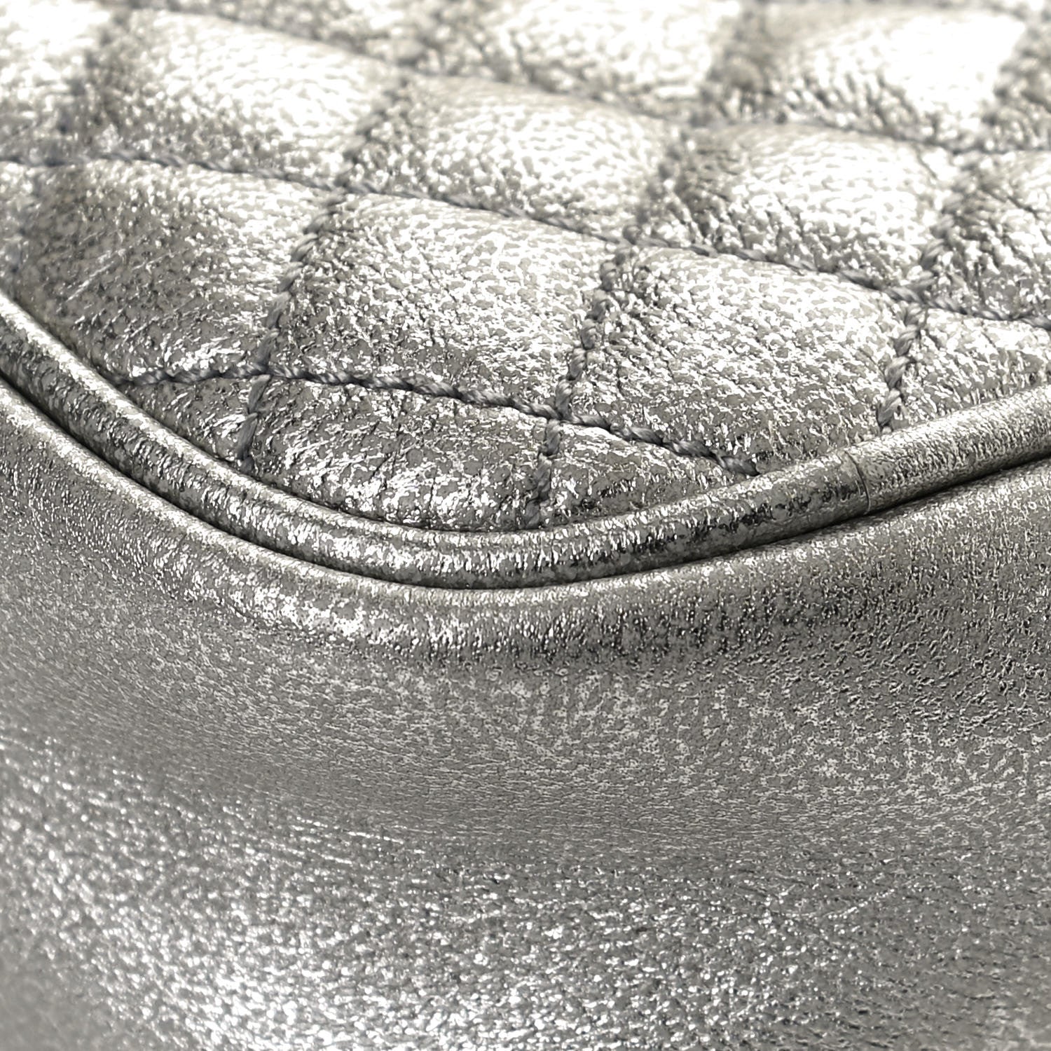 Gucci Laminated Nappa Web Trapuntata Mini GG Shoulder Bag Argento 10 of 12