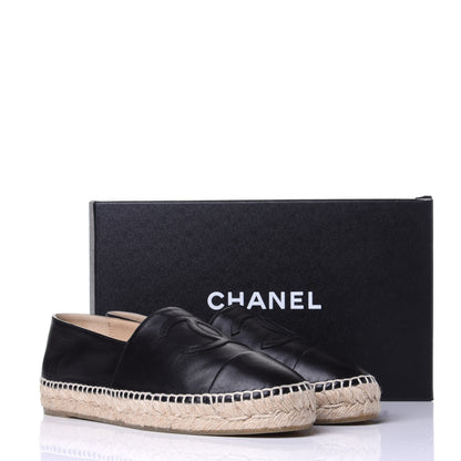 Chanel Lambskin CC Espadrilles 40 Black 10 of 10