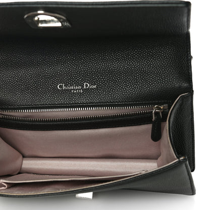 Christian Dior Grained Calfskin Medium Diorama Flap Bag Black 5 of 11