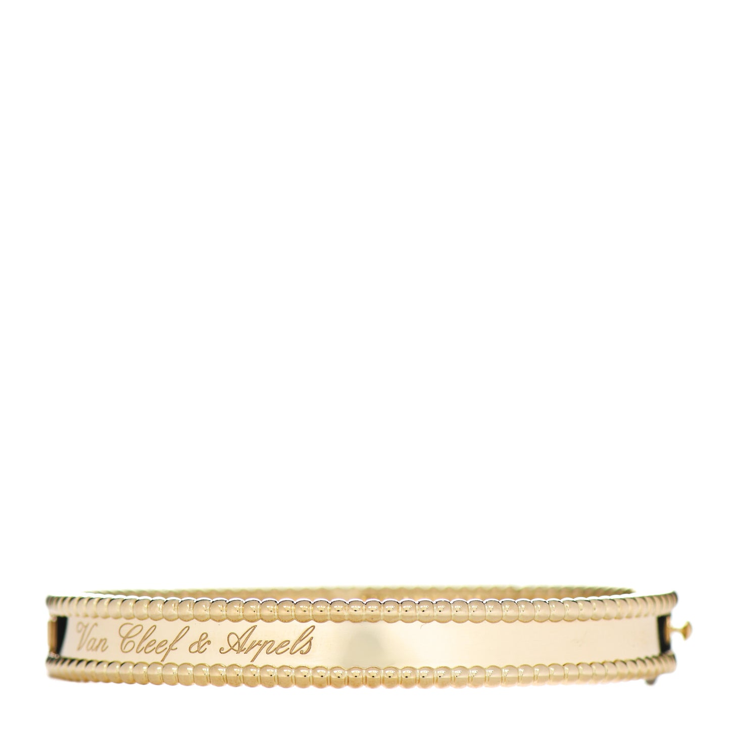 18K Yellow Gold Perlee Signature Bangle Bracelet S