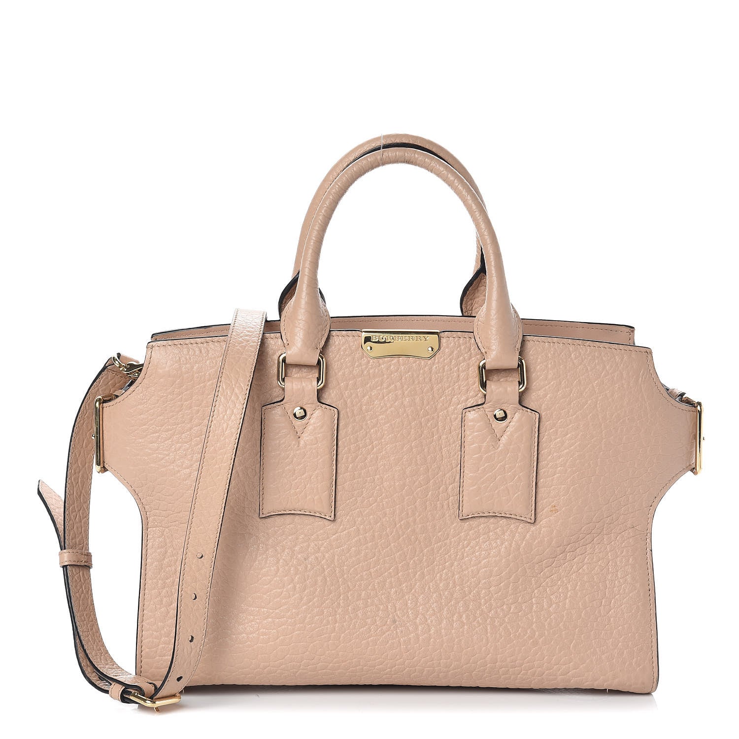 Burberry Signature Grain Medium Clifton Bag Pale Apricot 1 of 14