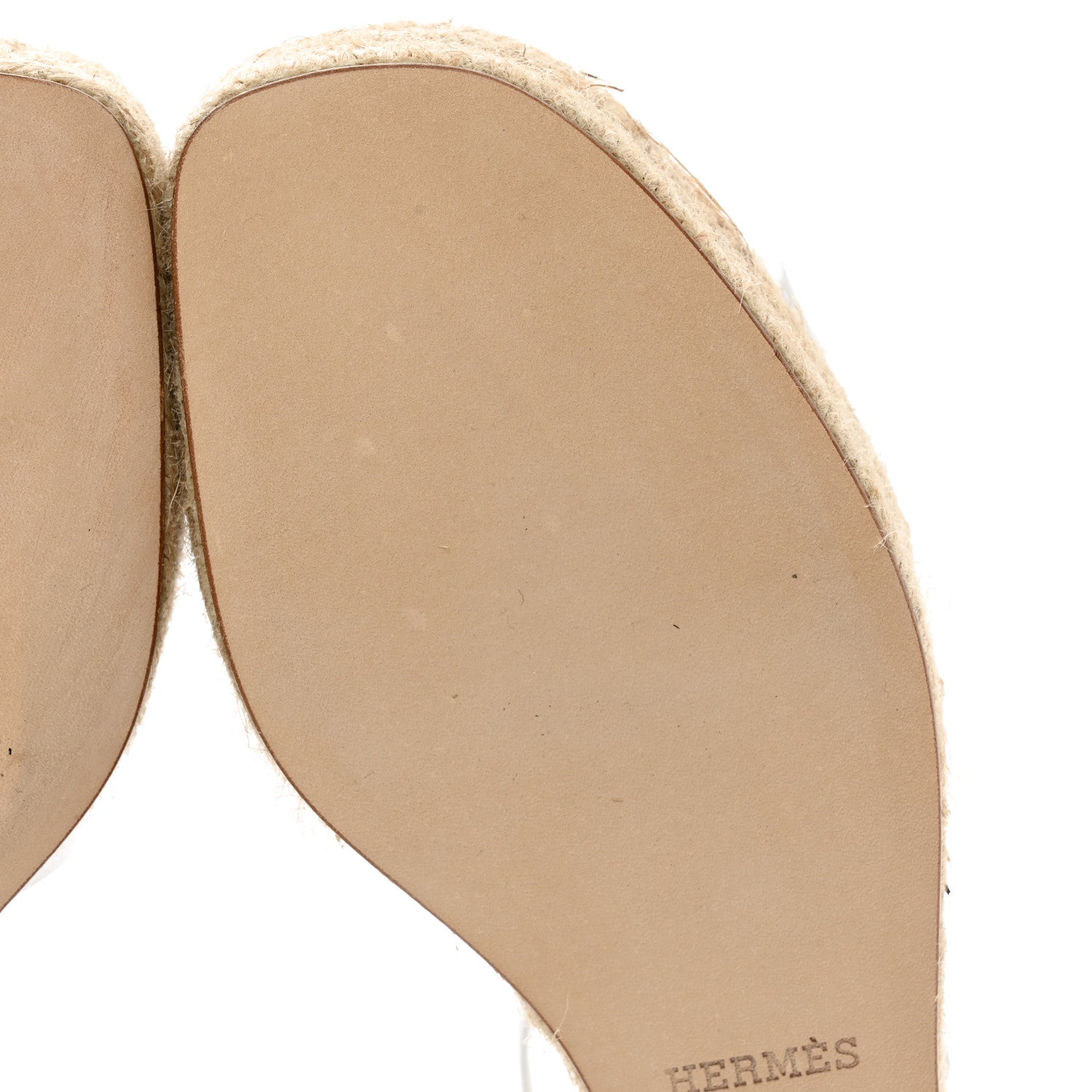 Hermes Goatskin Elda Espadrille Wedge Sandals White 11 of 12