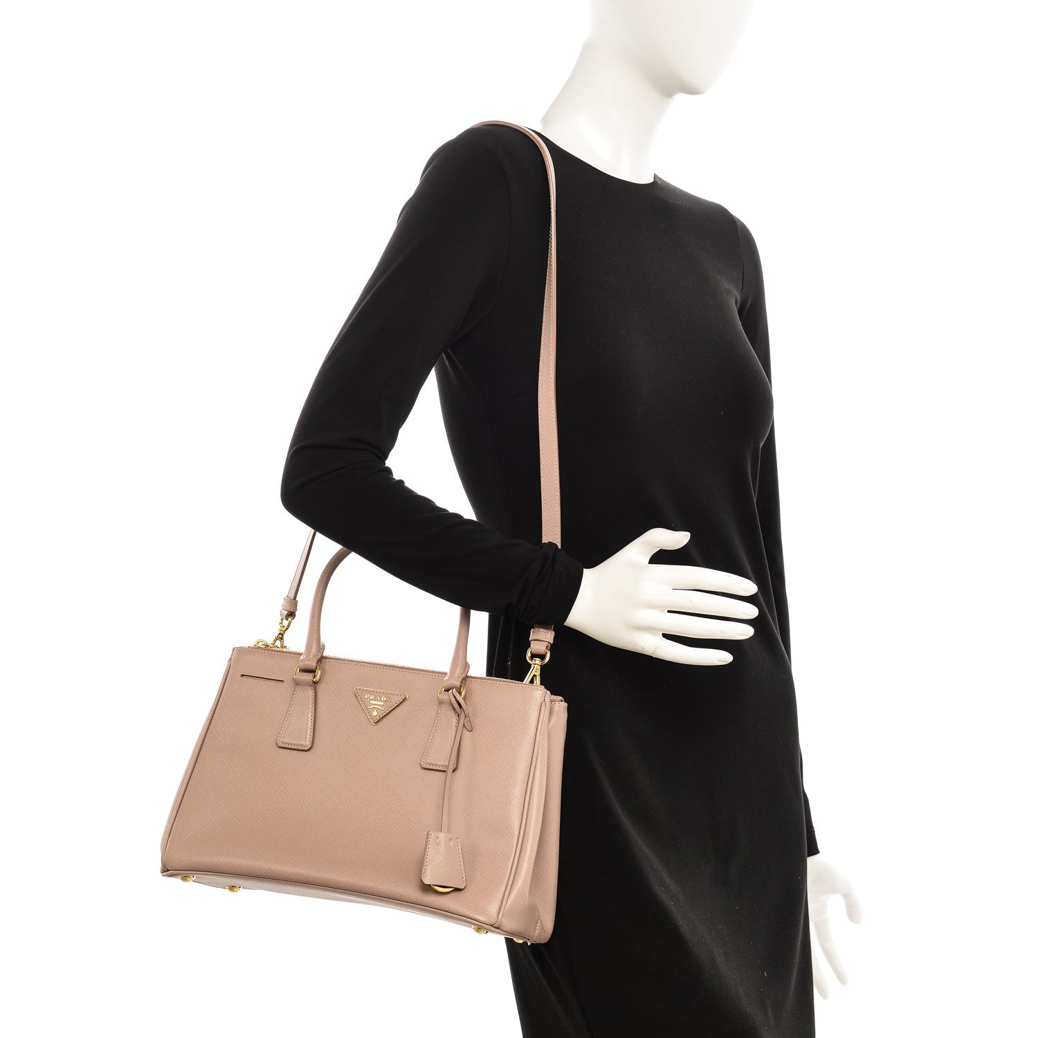 Prada Saffiano Small Galleria Double Zip Tote Cammeo 2 of 7