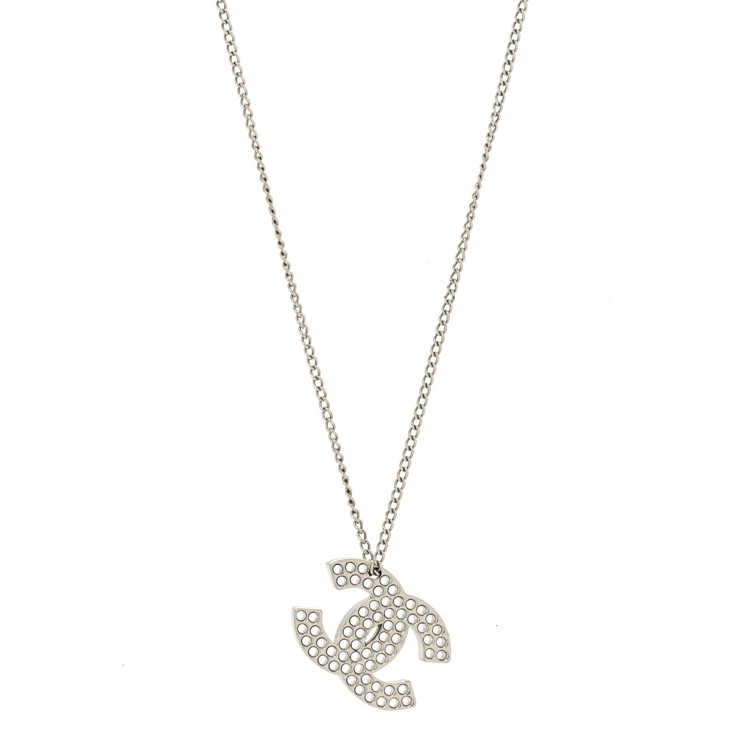 Chanel Metal CC Necklace Silver 1 of 5