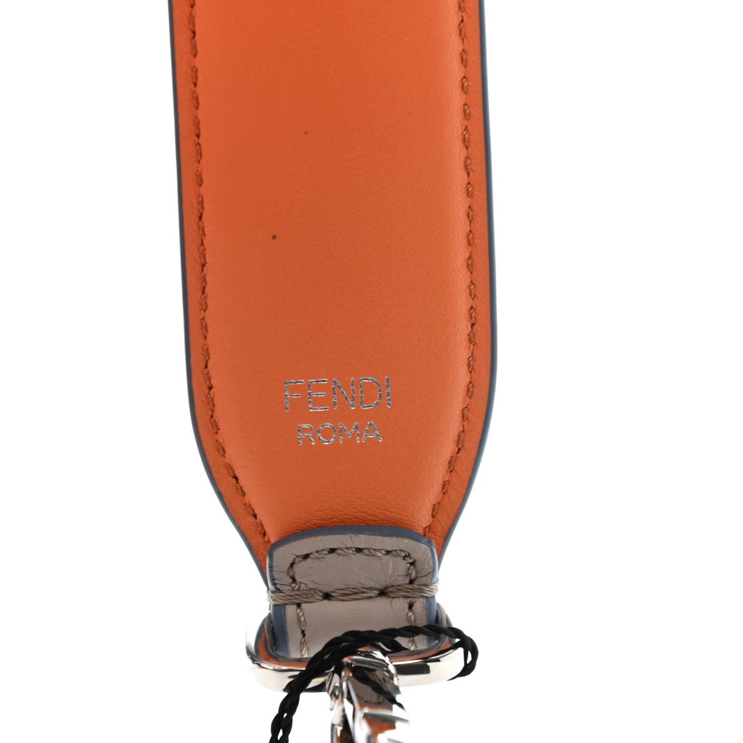 Fendi Vitello Dolce Plexiglass Bi-Color Studded Strap You Grigio Polvere Arancio Multicolor 3 of 4