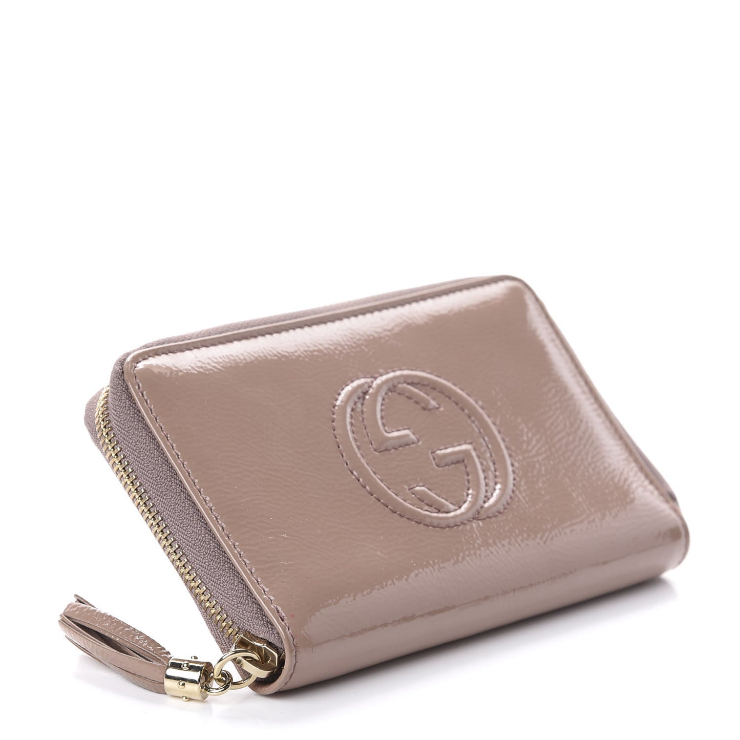Patent Medium Soho Zip Around Wallet Dark Cipria