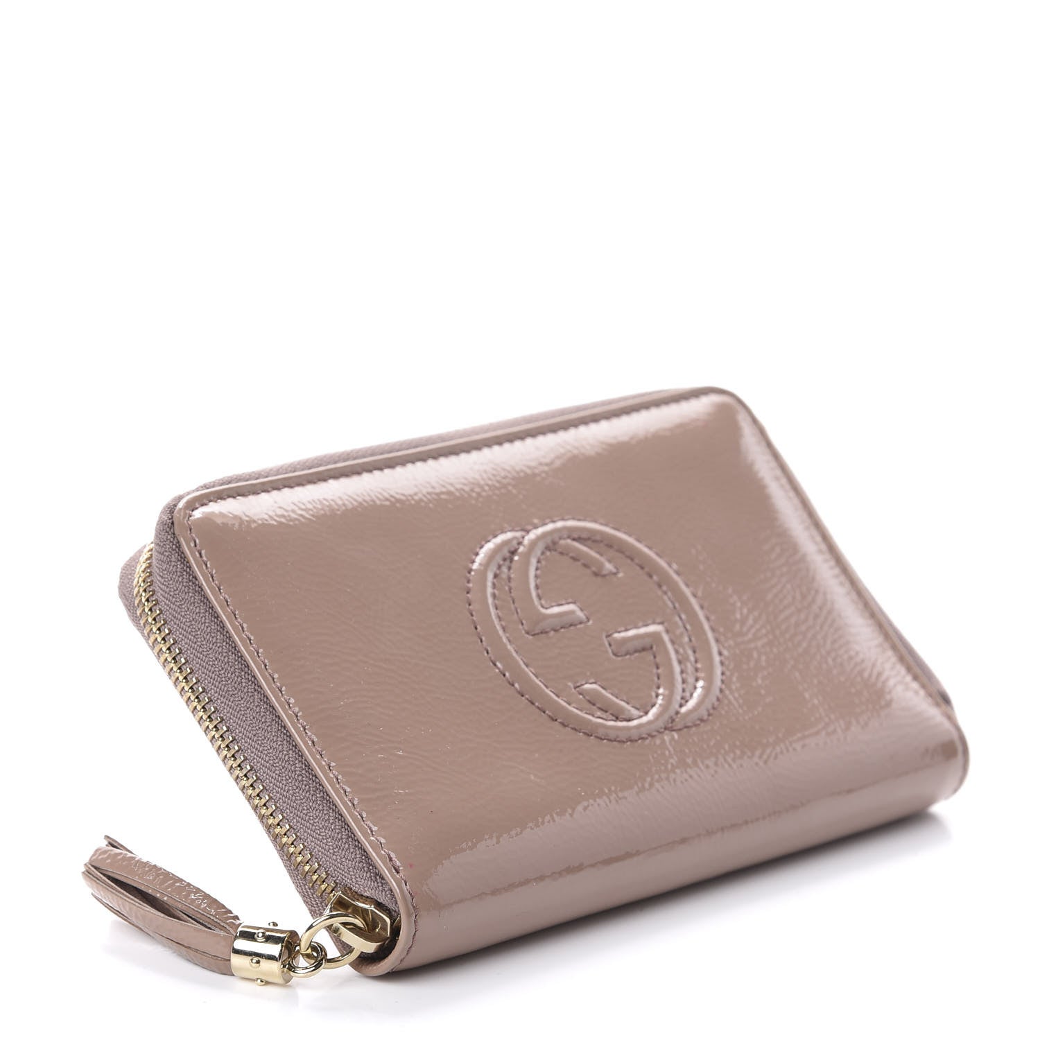 Gucci Patent Medium Soho Zip Around Wallet Dark Cipria 4 of 6
