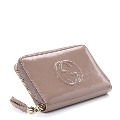 Gucci Patent Medium Soho Zip Around Wallet Dark Cipria 4 of 6