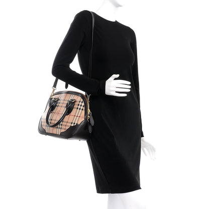 Burberry Haymarket Check Small Orchard Bowling Bag Chocolate 2 of 12