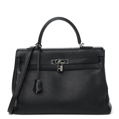 Hermes Taurillon Clemence Kelly Retourne 35 Black 1 of 12