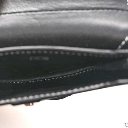 Christian Dior Grained Calfskin Saddle Mini Key Ring Black 5 of 7