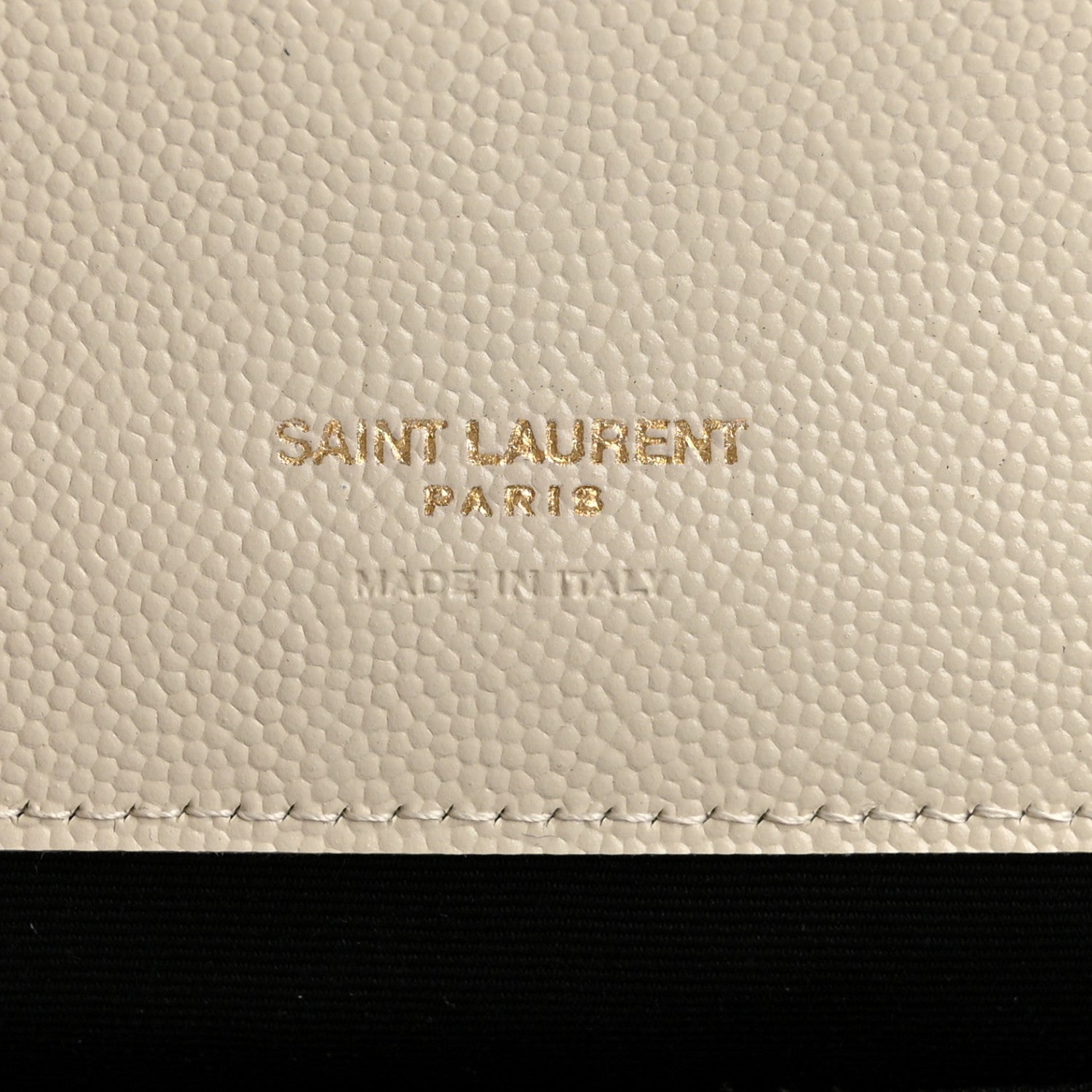 Saint Laurent Grain De Poudre Textured Mixed Matelasse Triquilt Monogram Clutch Crema Soft 6 of 9