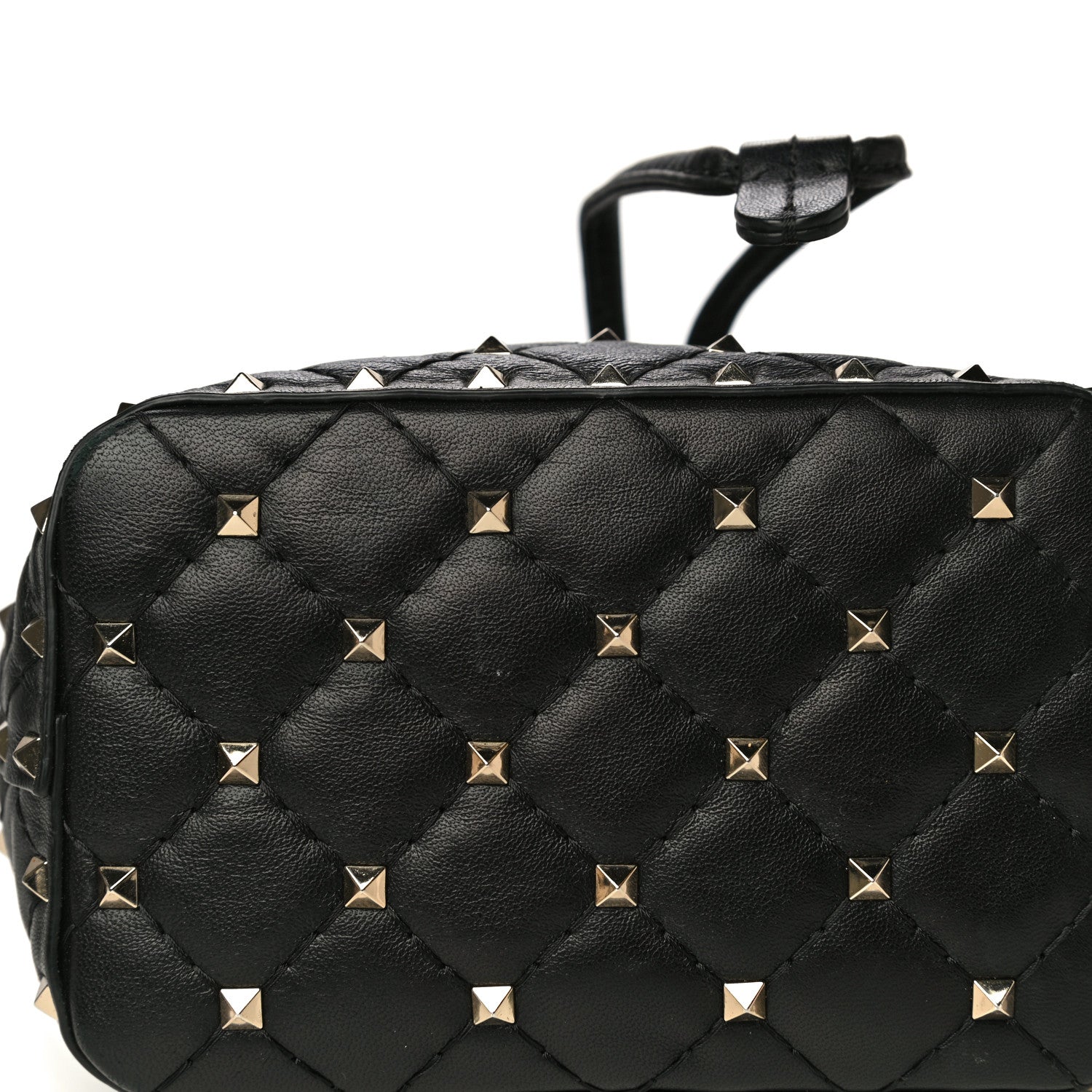 Valentino Garavani Nappa Mini Rockstud Spike Bucket Bag Black 12 of 15