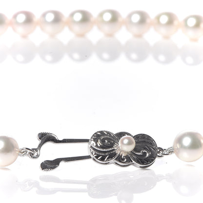 Mikimoto Sterling Silver Akoya Pearl 7.5mm-8mm Pearl Strand Necklace 17 6 of 6