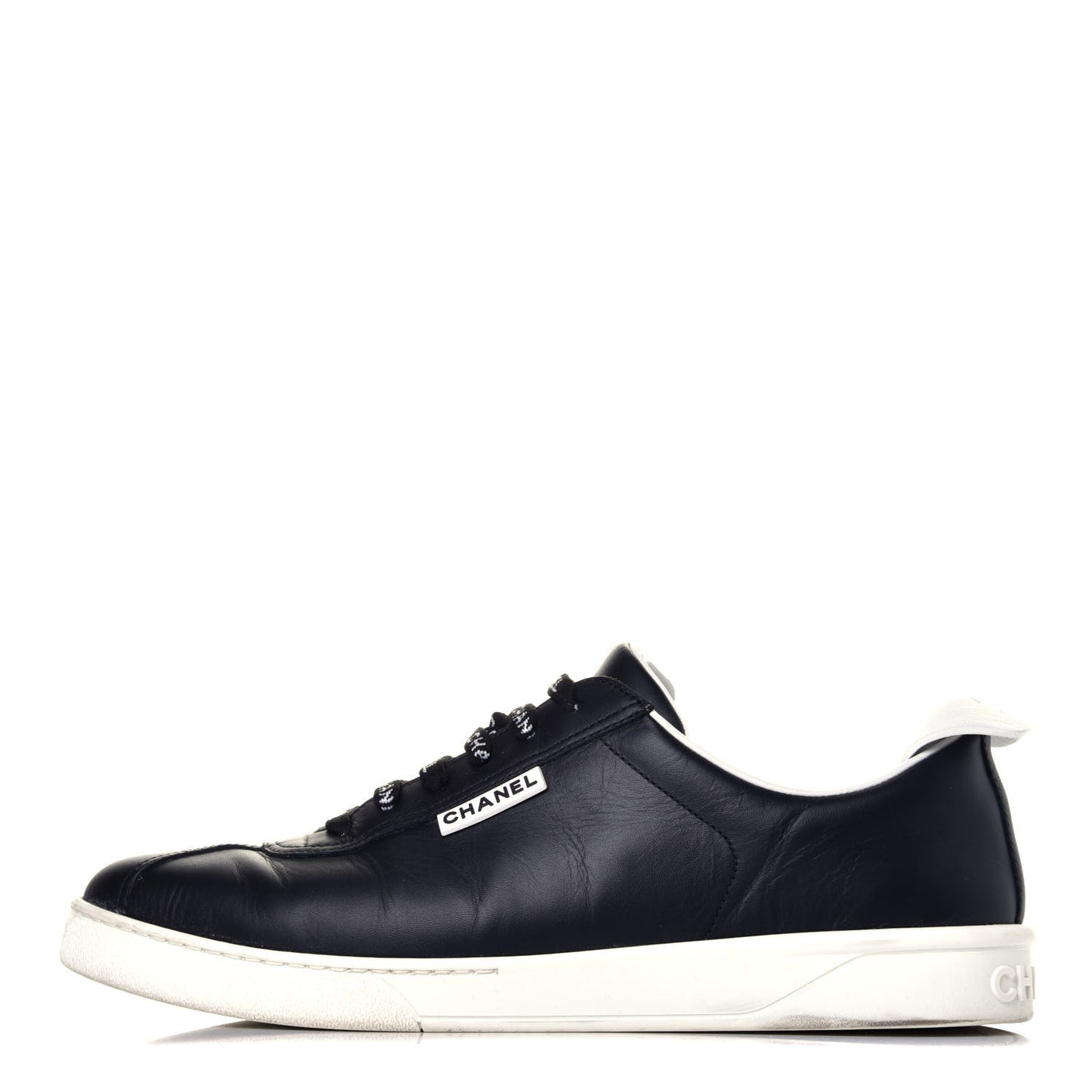 Calfskin CC Womens Sneakers 42 Black