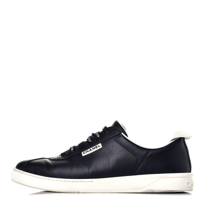 Chanel Calfskin CC Womens Sneakers 42 Black 1 of 9