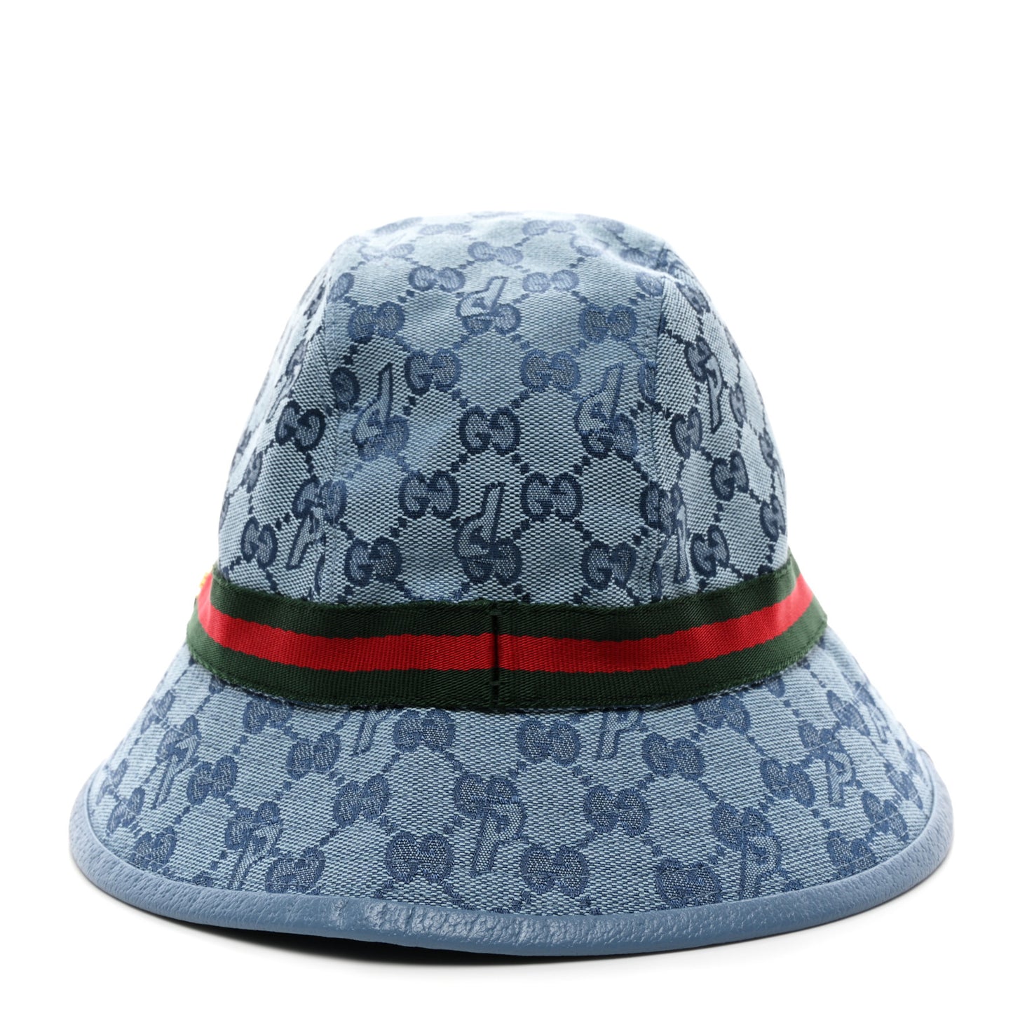 X PALACE Monogram Canvas Dollar Calfskin Bucket Hat L Pale Blue