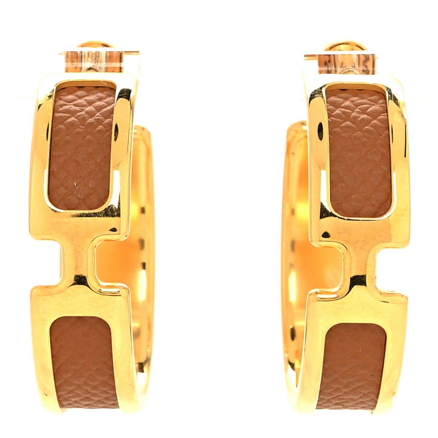 Gold Plated Epsom Olympe Hoop Earrings Gold