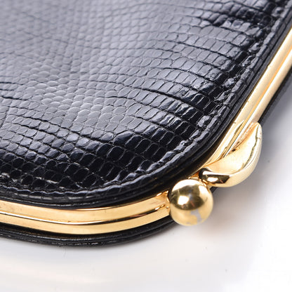 Valentino Garavani Lizard Crystal Snake Bangle Clutch Black 10 of 15