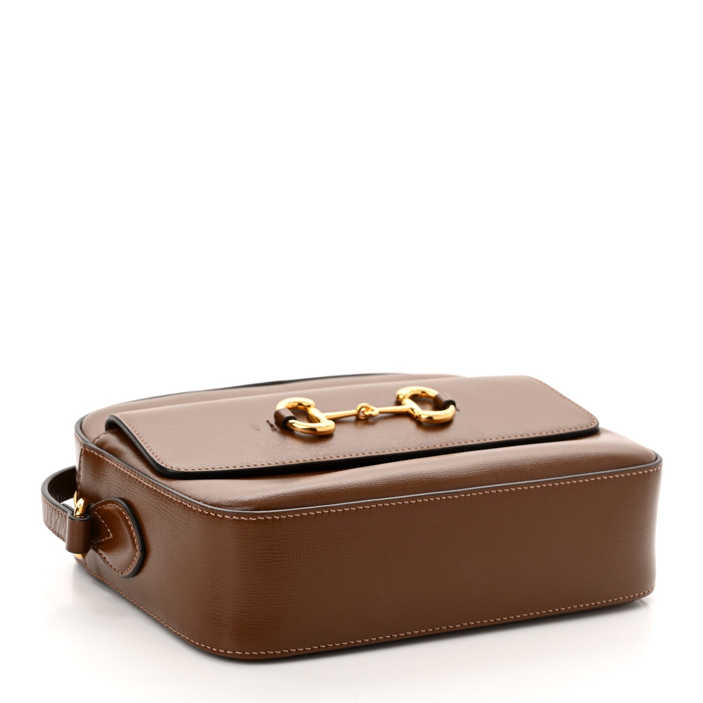 Azalea Calfskin Small Horsebit 1955 Shoulder Bag Brown Sugar
