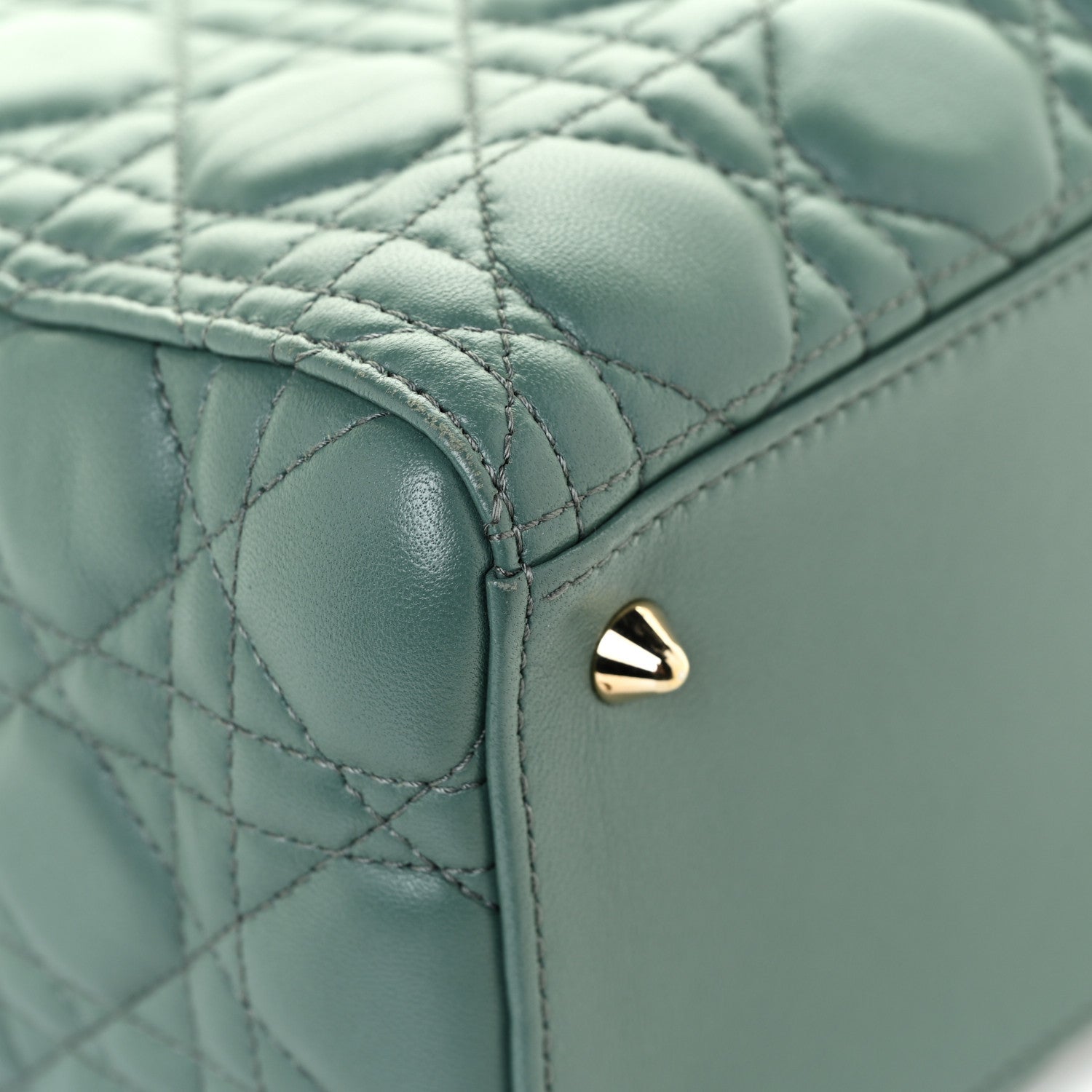 Christian Dior Lambskin Cannage Medium Lady Dior Orage 11 of 13