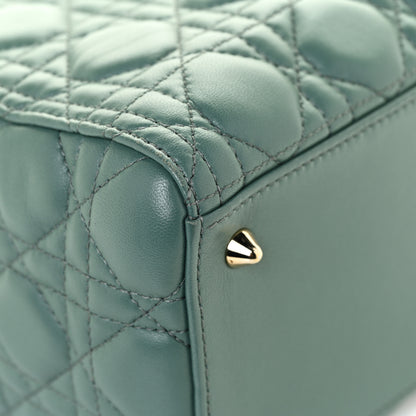 Christian Dior Lambskin Cannage Medium Lady Dior Orage 11 of 13