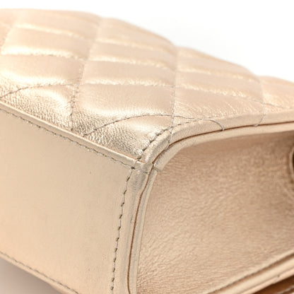 Chanel Metallic Lambskin Quilted Mini Trendy CC Clutch With Chain Gold 11 of 12