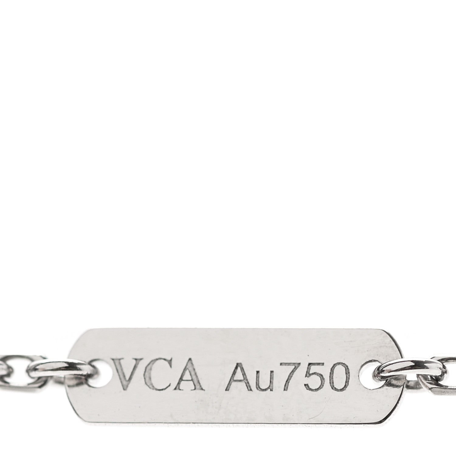 Van Cleef & Arpels 18K White Gold Mother of Pearl Vintage Alhambra Pendant Necklace 6 of 7