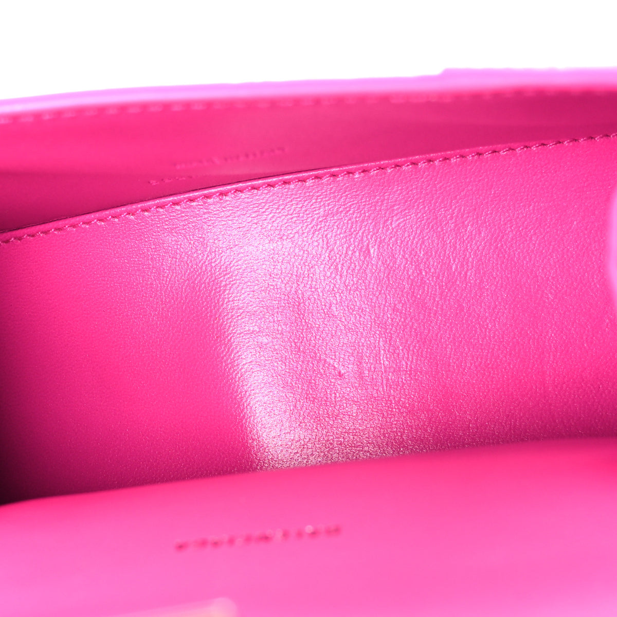 Shiny Calfskin Crocodile Embossed Hourglass Top Handle Bag XS Lipstick Pink