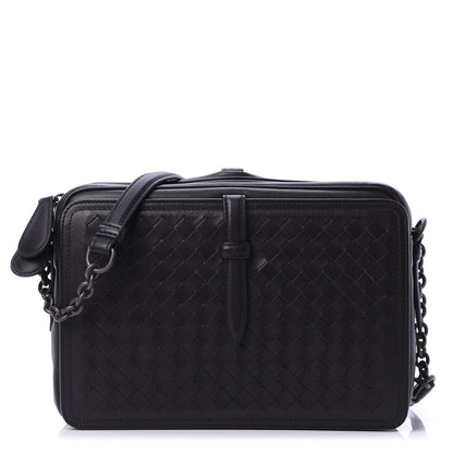 Bottega Veneta Nappa Intrecciato Medium Camera Shoulder Bag Black 1 of 10