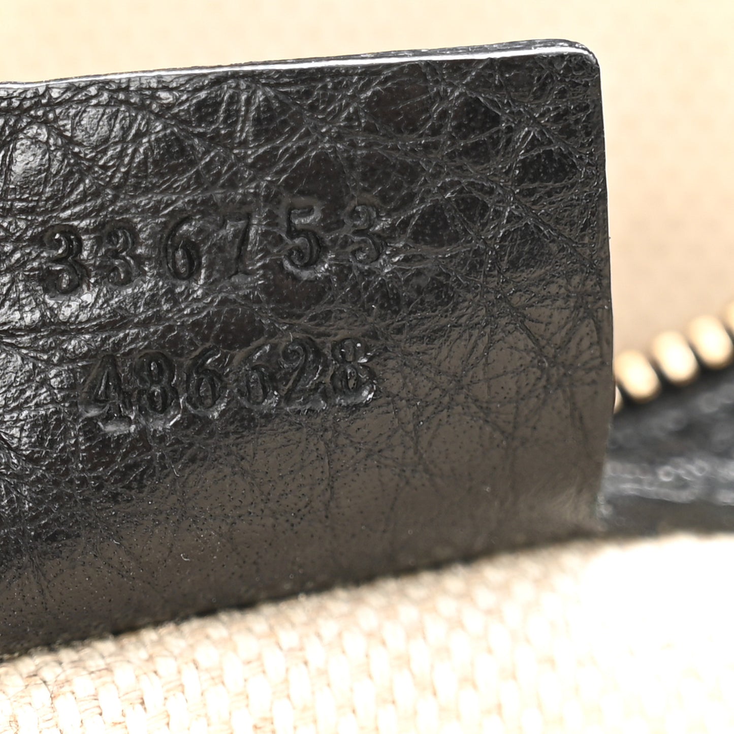 Pebbled Calfskin Medium Soho Clutch Black