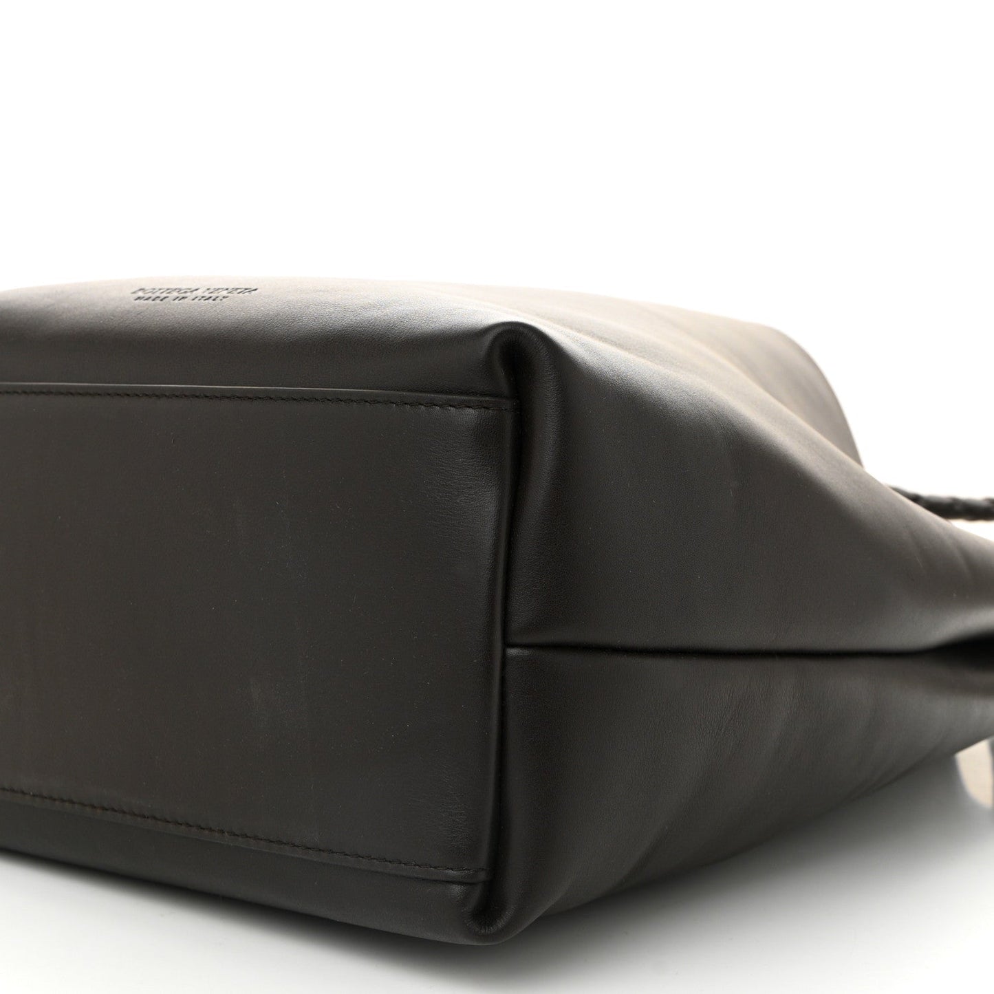 Silky Calfskin Small Andiamo Bucket Bag Fondant