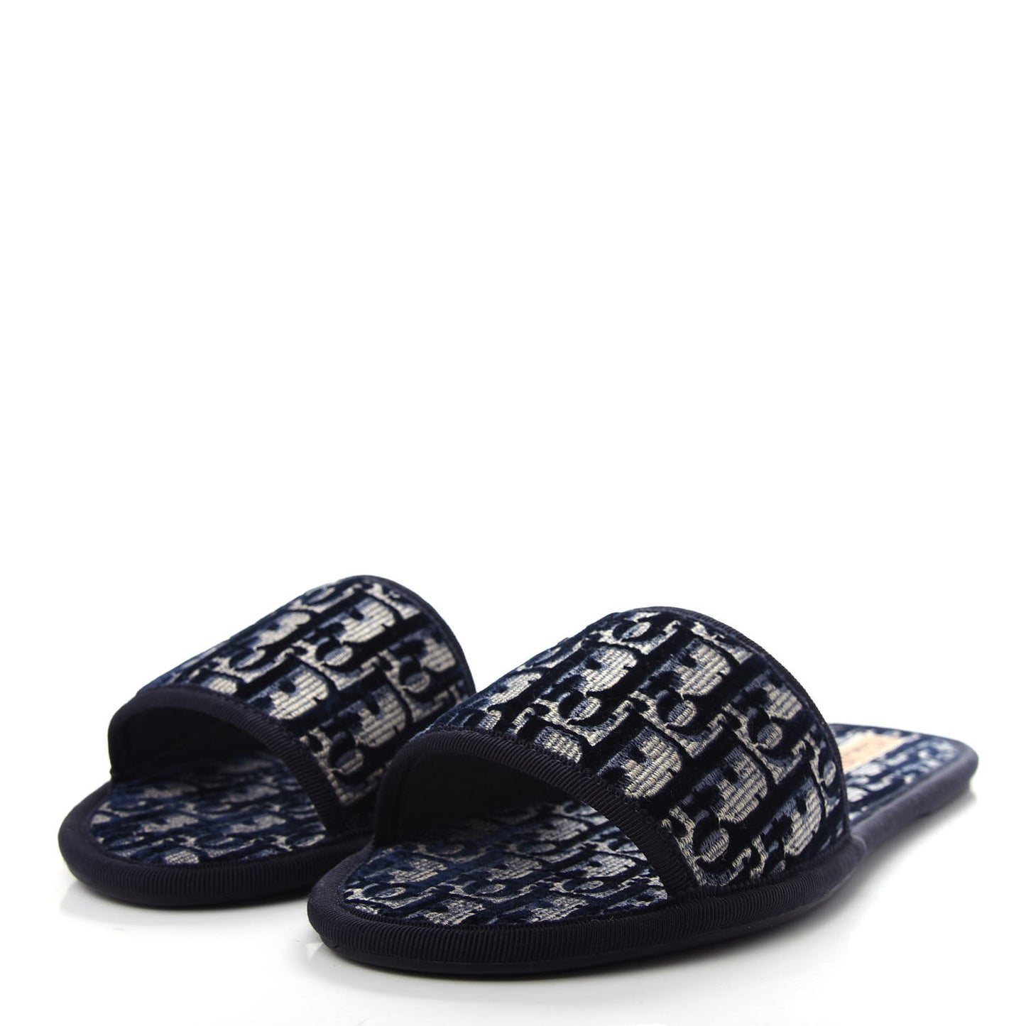 Velvet Oblique Chez Moi Sandal 39.5 Deep Blue