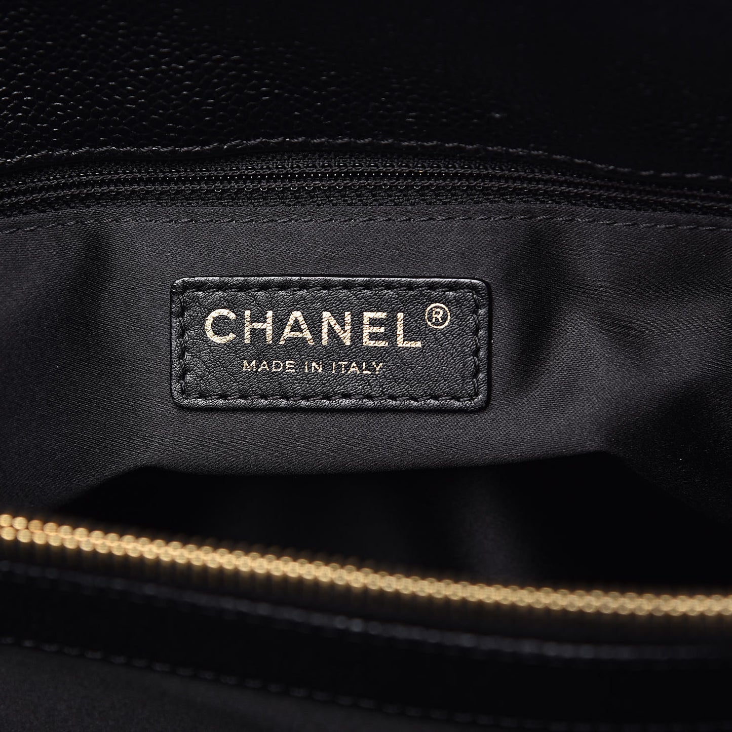 Caviar Quilted Grand Shopping Tote GST Black