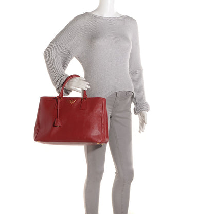 Prada Saffiano Lux Large Tote Fuoco 4 of 11