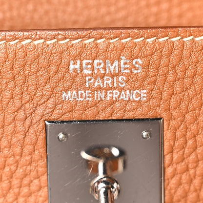 Hermes Taurillon Clemence Kelly Retourne 35 Gold 6 of 10