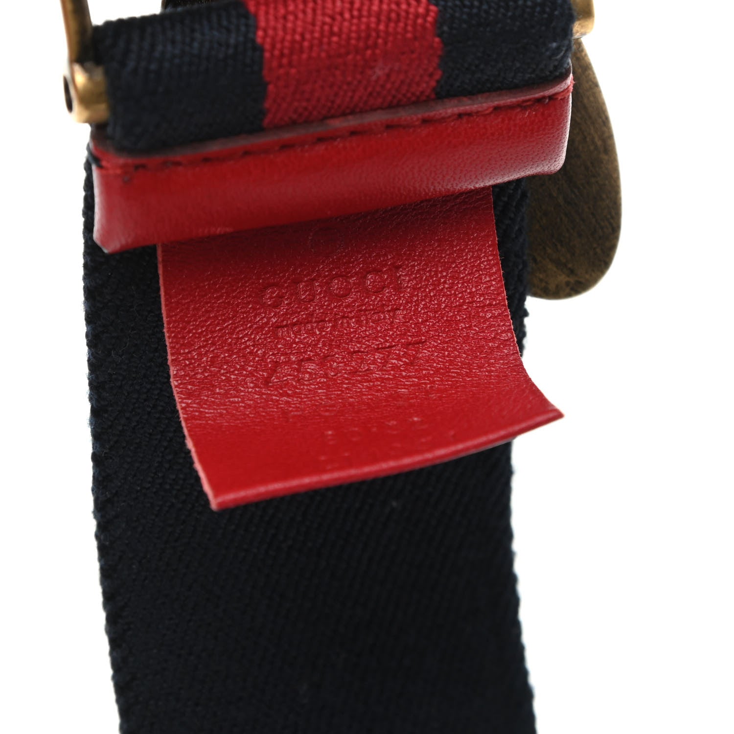 Gucci Web Queen Margaret Bee Belt 90 36 Red Navy 3 of 3