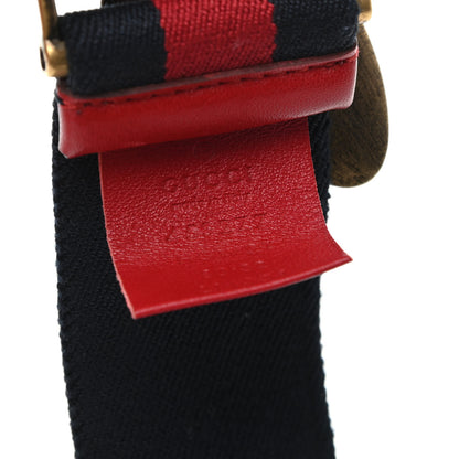 Gucci Web Queen Margaret Bee Belt 90 36 Red Navy 3 of 3