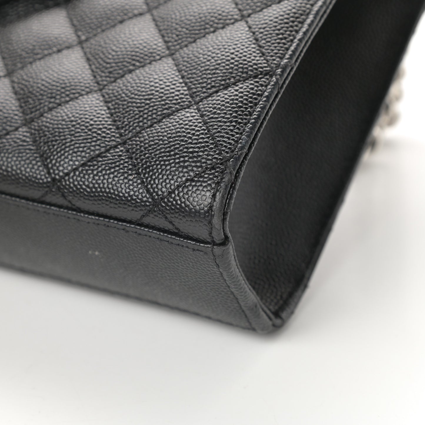 Grain De Poudre Textured Mixed Matelasse Triquilt Medium Monogram Satchel Black