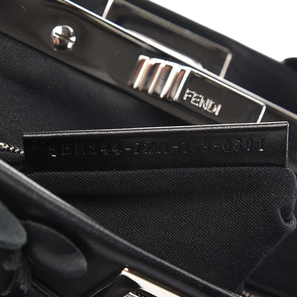 Fendi Nappa Flowerland Mini Peekaboo Iconic Satchel Black 6 of 8