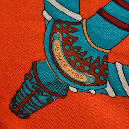 Hermes Cashmere Silk Etendards et Bannieres Shawl 140 3 of 11
