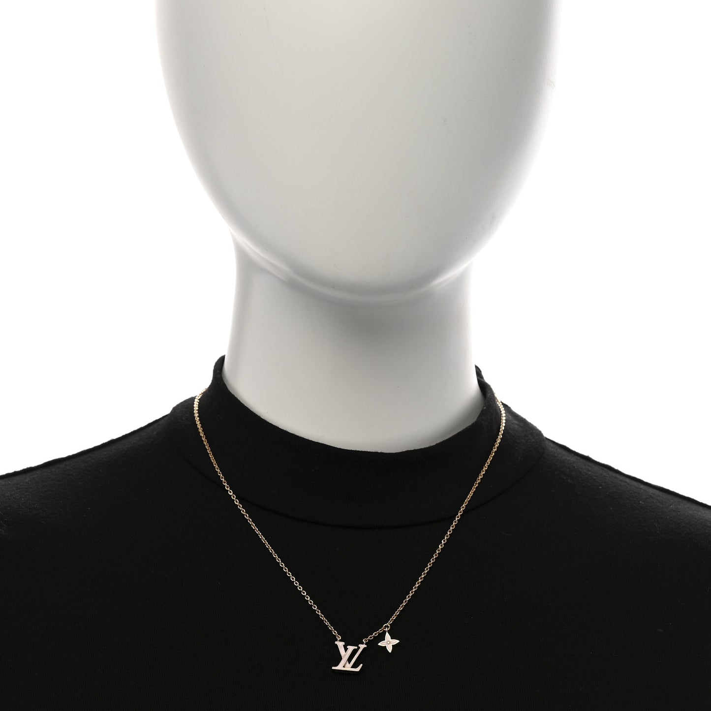 Enamel LV Iconic Necklace Gold Pink