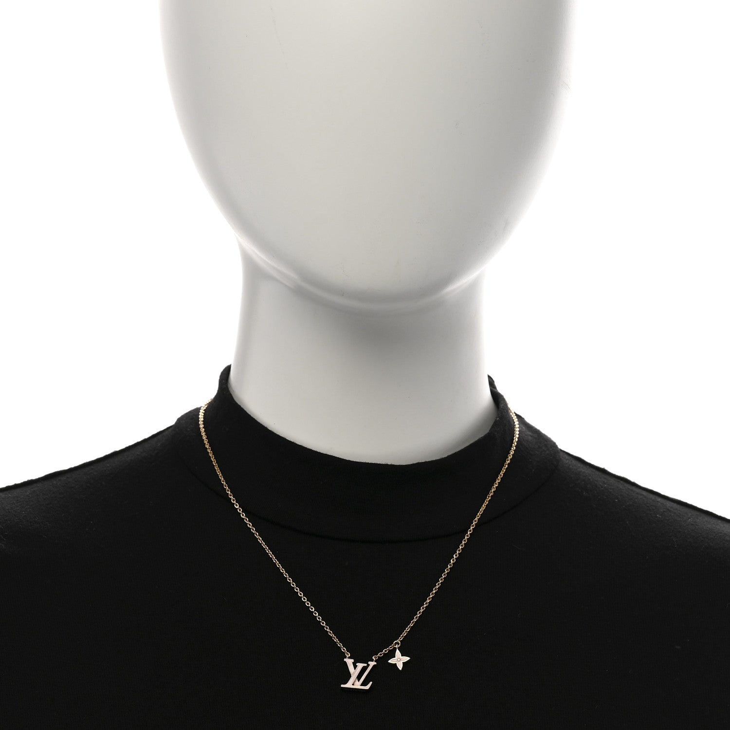 Louis Vuitton Enamel LV Iconic Necklace Gold Pink 2 of 7