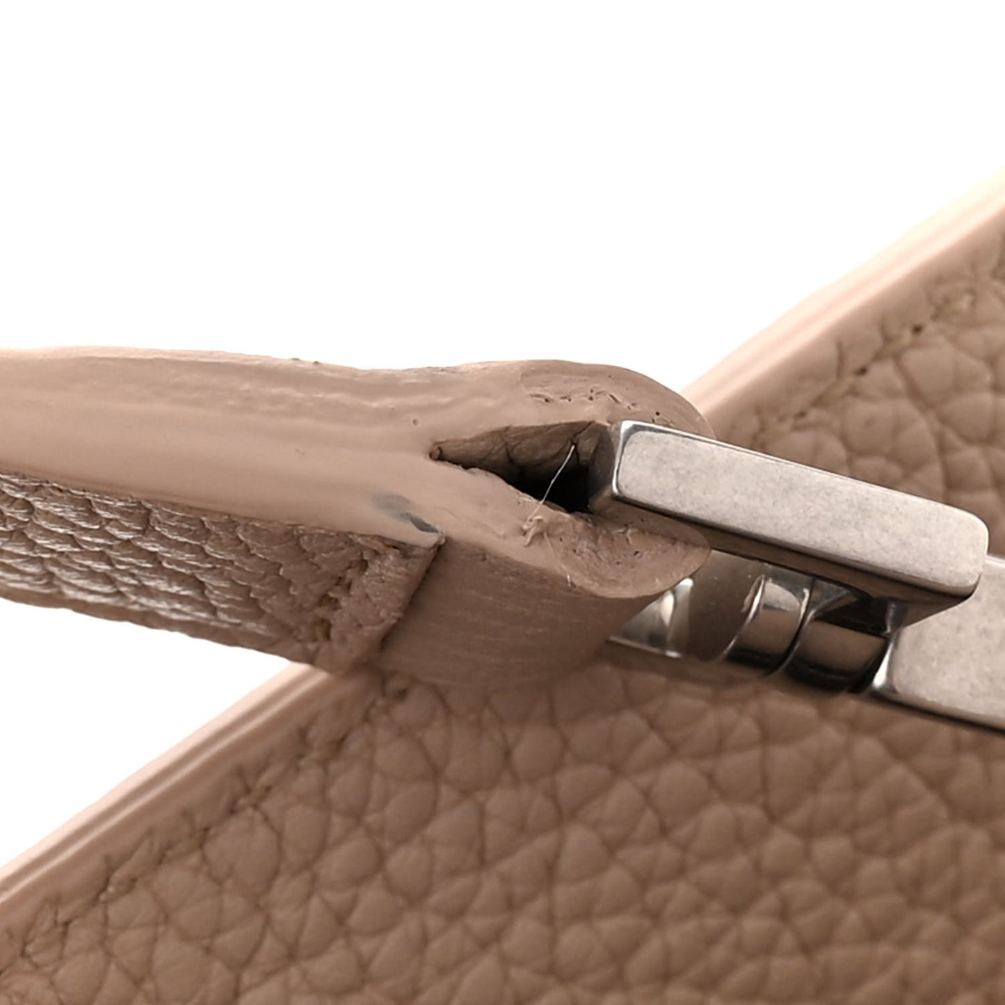 Grained Calfskin Small Supple Sac De Jour Light Natural