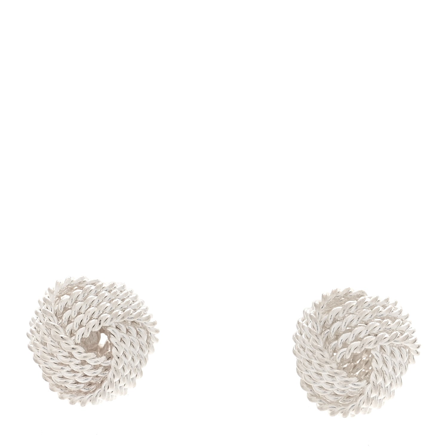 Tiffany Sterling Silver Twist Knot Earrings 1 of 4
