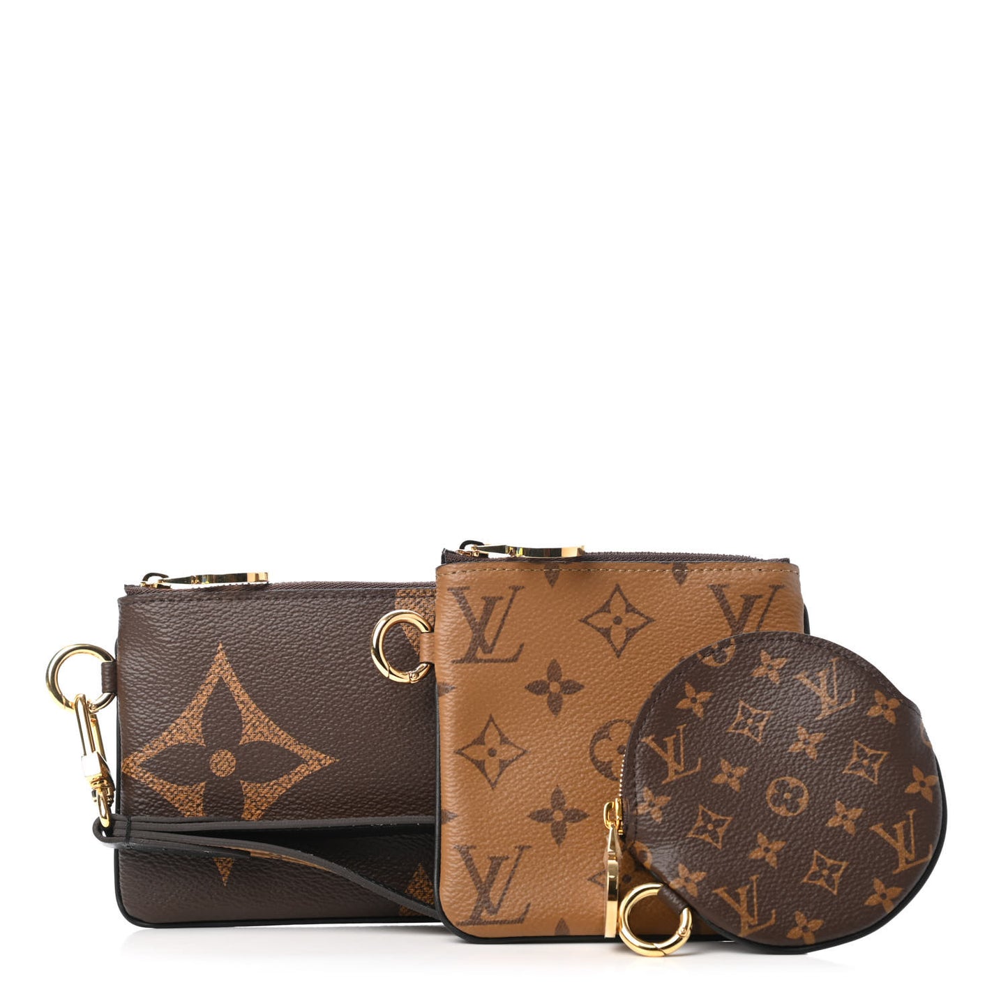 Reverse Monogram Giant Trio Pouch